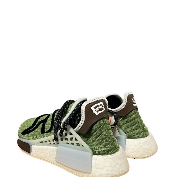 Adidas NMD HU Pharrell BBC Men’s Size 8-8.5 Running Shoe Green White Sneaker - Picture 3 of 10